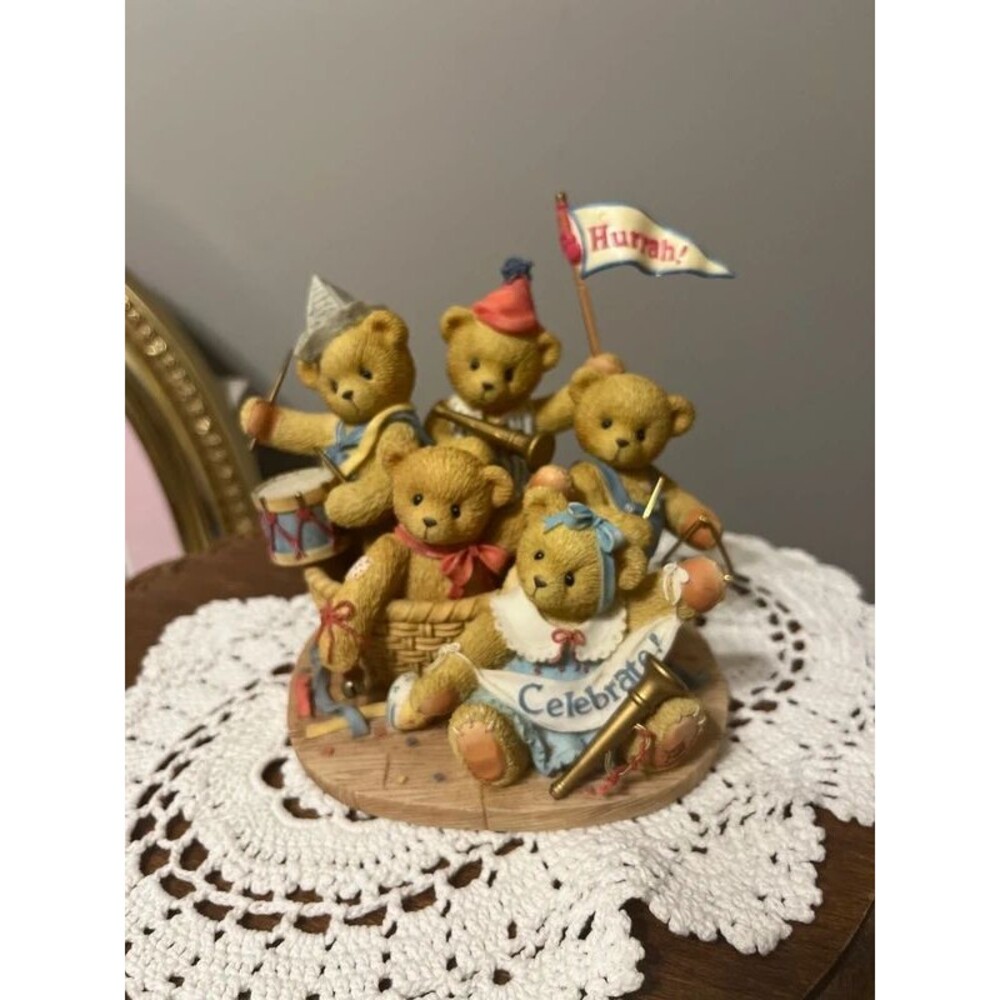 Cherished teddies Strike up the band figurine